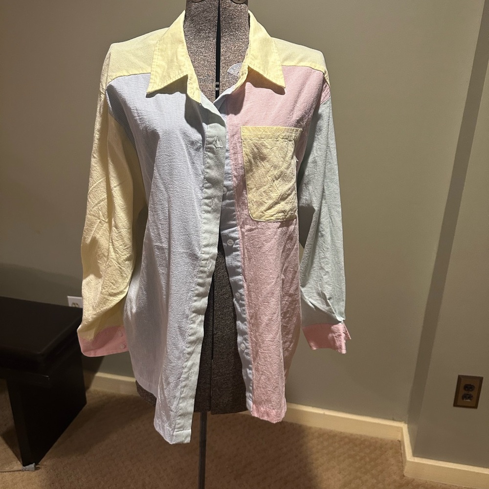 Colorblock Button up Shirt